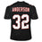 Jamal Anderson Signed Atlanta Pro Black Football Jersey (JSA) - RSA