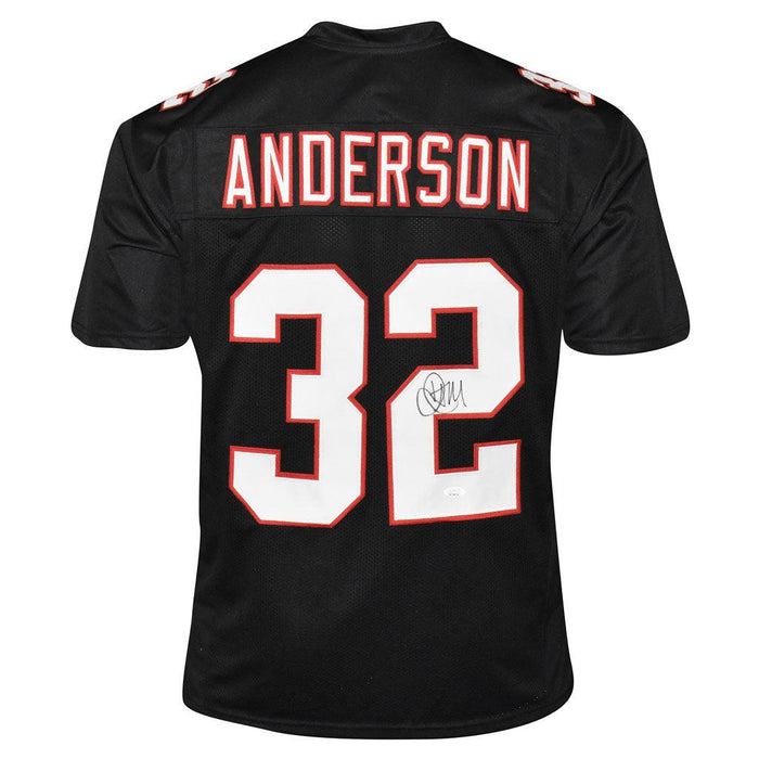 Jamal Anderson Signed Atlanta Pro Black Football Jersey (JSA) - RSA