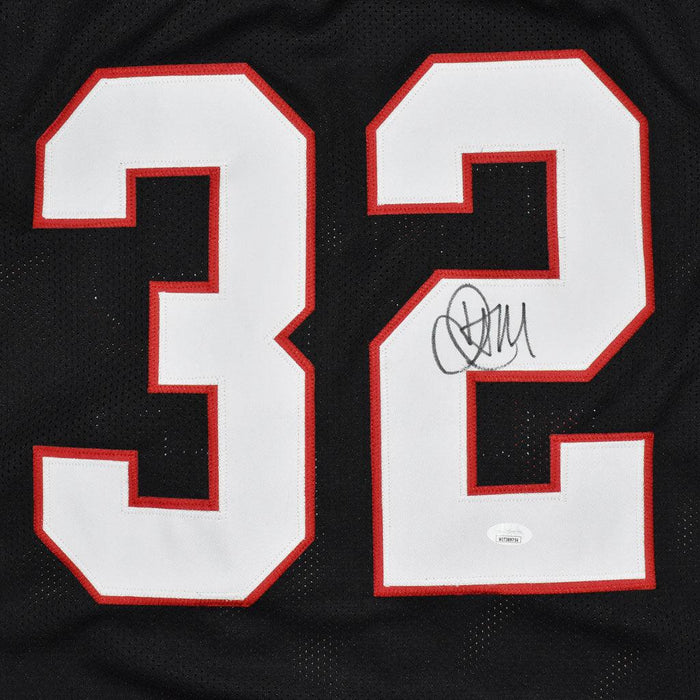 Jamal Anderson Signed Atlanta Pro Black Football Jersey (JSA) - RSA