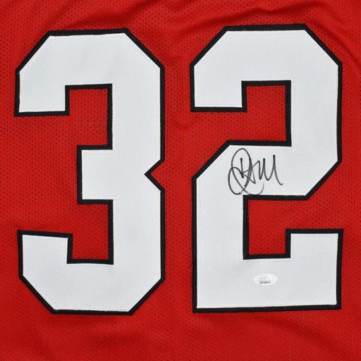Jamal Anderson Signed Atlanta Pro Red Football Jersey (JSA) - RSA