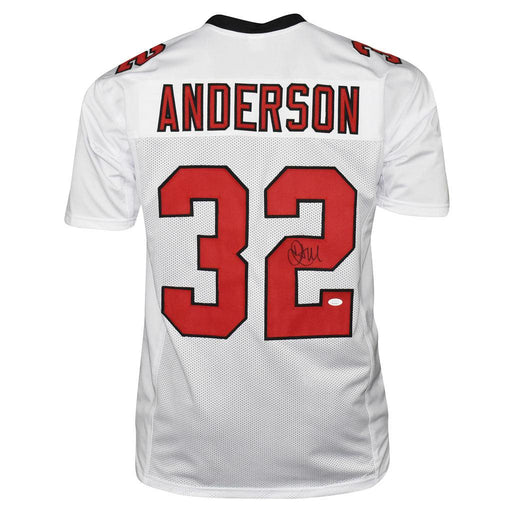 Jamal Anderson Signed Atlanta Pro White Football Jersey (JSA) - RSA