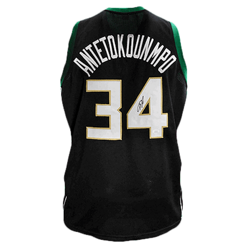 Giannis Antetokounmpo Signed Milwaukee Bucks Black Fanatics Replica Je –  Sports Integrity