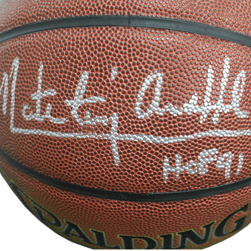 Nate "Tiny" Archibald Signed HOF '91 Inscription Spalding NBA Basketball (JSA) - RSA