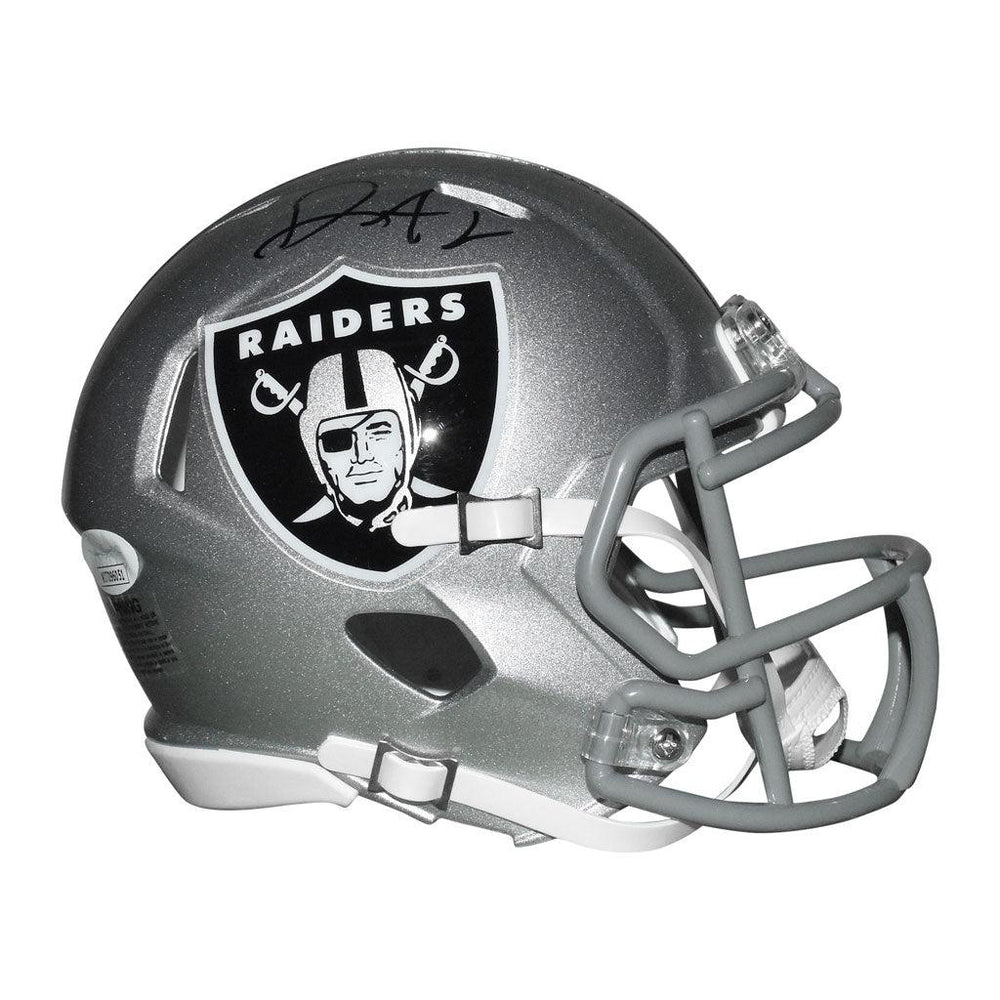 Damon Arnette Signed Las Vegas Raiders Speed Mini Replica Silver Football Helmet (JSA) - RSA