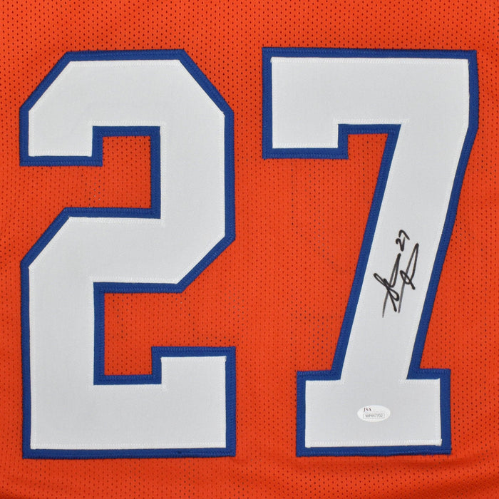 Steve Atwater Signed Pro-Edition Orange Football Jersey (JSA) - RSA