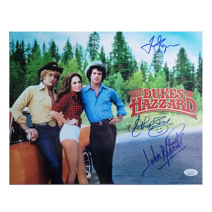 Bach, Schneider, Wopat Signed Dukes of Hazzard 11x14 Photo Pose 1 (JSA) - RSA