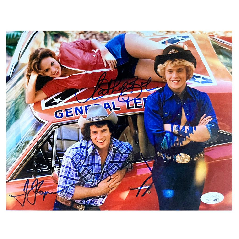 Bach, Schneider, Wopat Signed Dukes of Hazzard 11x14 Photo Pose 2 (JSA) - RSA