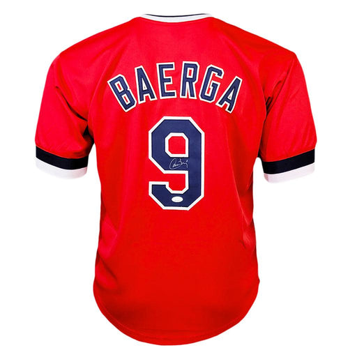 Carlos Baerga Signed Cleveland Red Baseball Jersey (JSA) - RSA