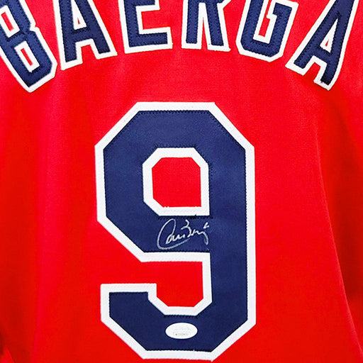 Carlos Baerga Signed Cleveland Red Baseball Jersey (JSA) - RSA
