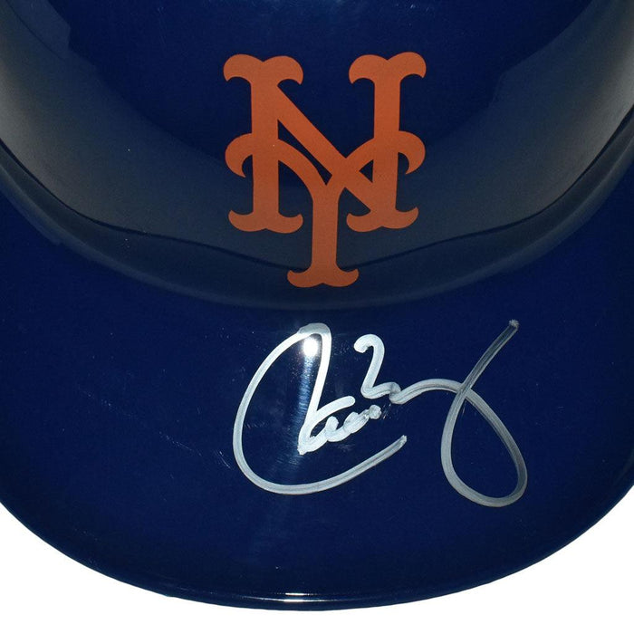 Carlos Baerga Signed New York Mets Souvenir MLB Baseball Batting Helmet (JSA) - RSA