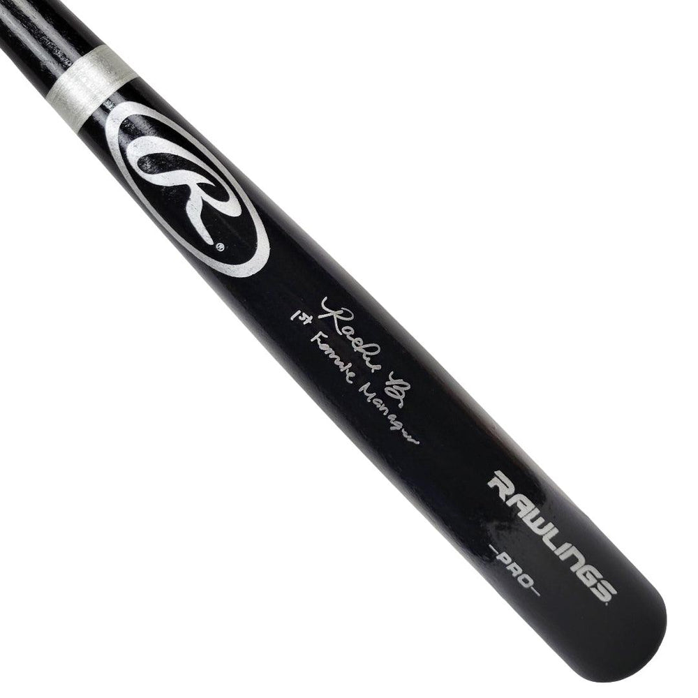Rachel Balkovec Signed 1st Female manager Inscription Rawlings Black Baseball Bat (Beckett) - RSA