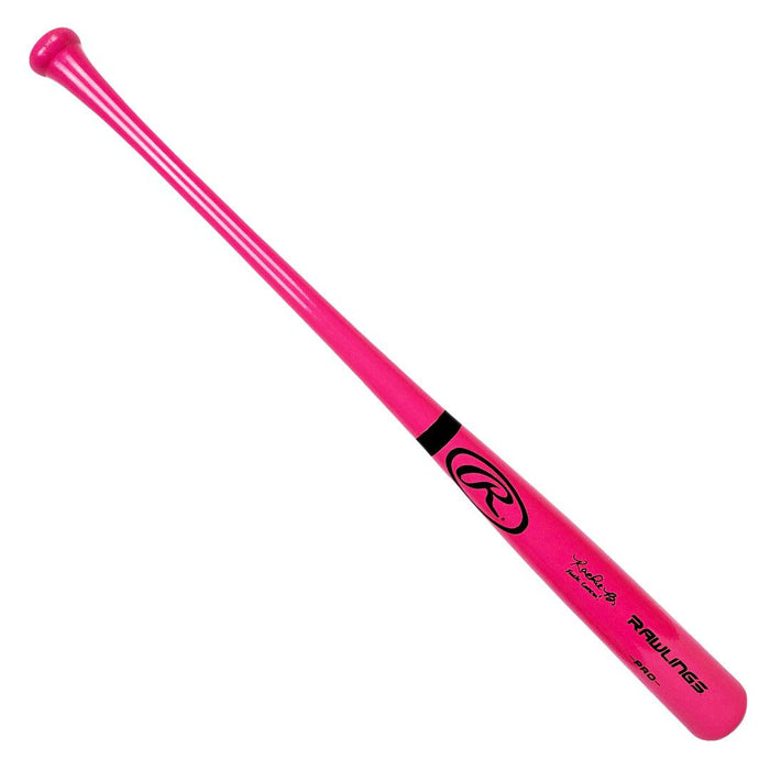 Rachel Balkovec Signed Fuck Cancer Inscription Pink Rawlings Blonde Baseball Bat (Beckett) - RSA