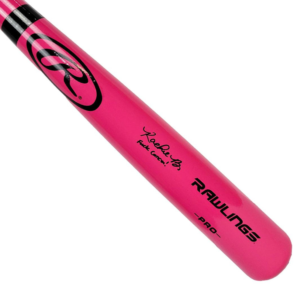 Rachel Balkovec Signed Fuck Cancer Inscription Pink Rawlings Blonde Baseball Bat (Beckett) - RSA