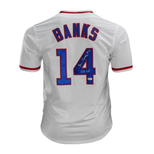 Ernie Banks Signed 512 HR Pro Edition Chicago Baseball Jersey (PSA) - RSA