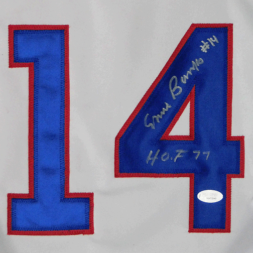 Ernie Banks Signed HOF '77 Pro Edition Chicago Baseball Jersey (PSA) - RSA