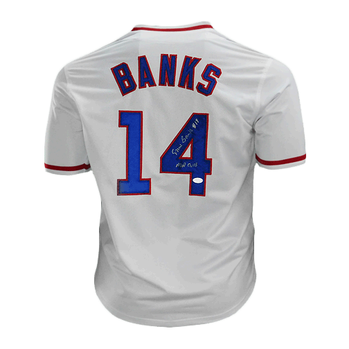 Ernie Banks Signed Mr. Cub Pro Edition Chicago Baseball Jersey (PSA) - RSA