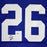 Saquon Barkley Rookie Autographed Pro Style Football Jersey Blue (JSA) - RSA
