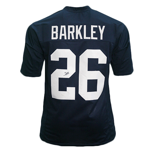 Saquon Barkley Penn State Autographed Football Jersey Blue (JSA) - RSA
