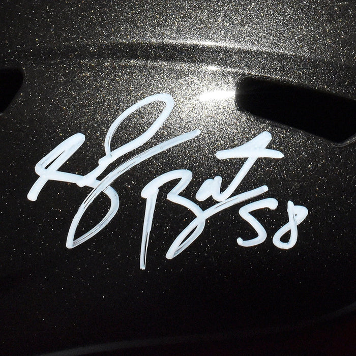 Shaquil Barrett Signed Tampa Bay Buccaneers Speed Full-Size Replica Silver Football Helmet (JSA) - RSA
