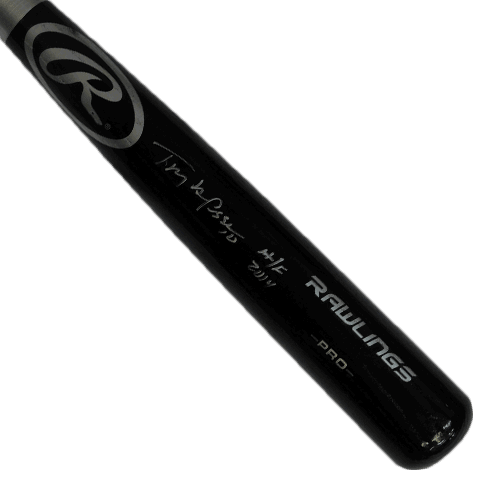 Tony LaRussa Autographed w/ HOF14 Rawlings Baseball Bat Black (JSA) - RSA