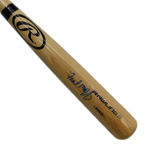 Fred McGriff Autographed Full Size Rawlings Blonde Baseball Bat (JSA) - RSA