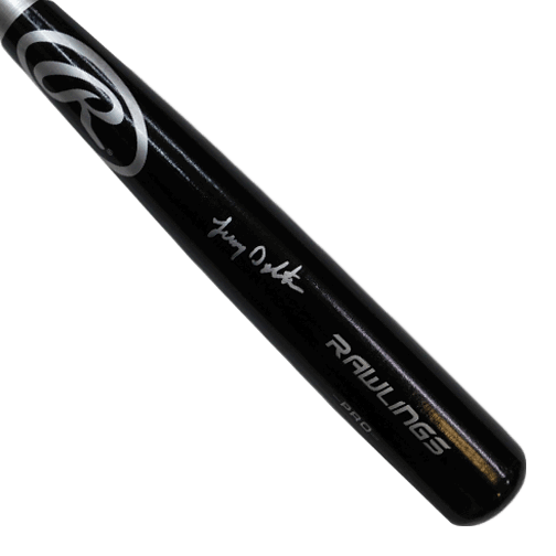 Lenny Dykstra Autographed Black Baseball Bat (JSA) - RSA