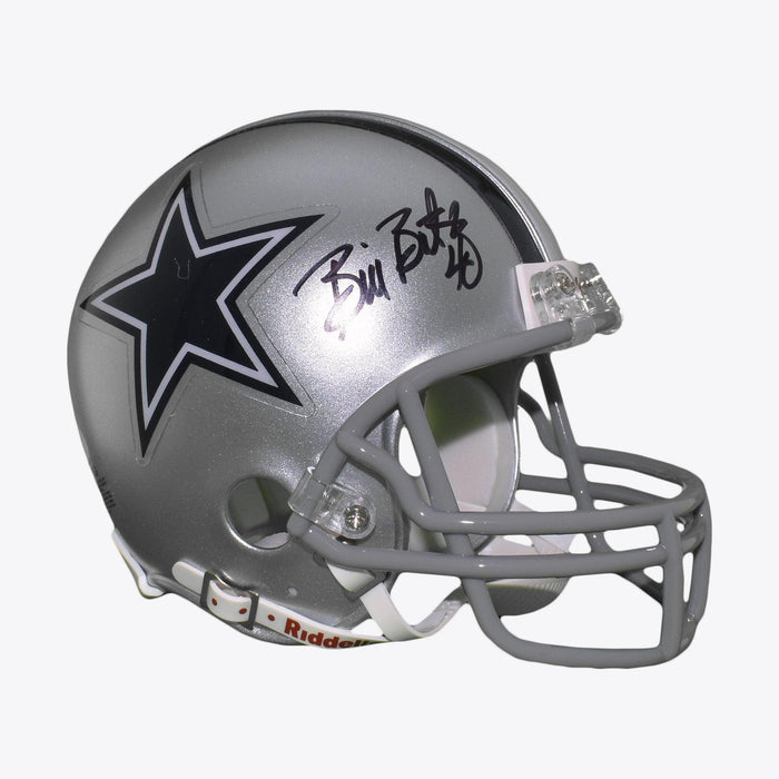 Bill Bates Signed Dallas Cowboys Mini Football Helmet (JSA) - RSA