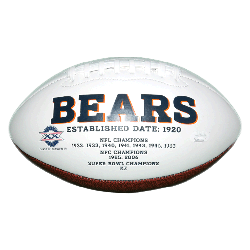 David Montgomery Autographed Chicago Bears Logo Football (JSA) - RSA