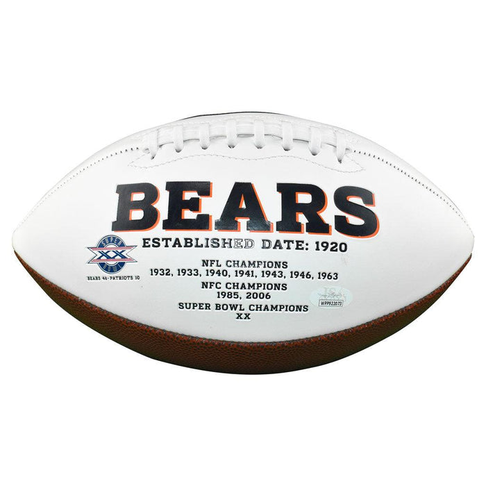 Jim McMahon Signed Chicago Bears Official NFL Team Logo Football (JSA) - RSA