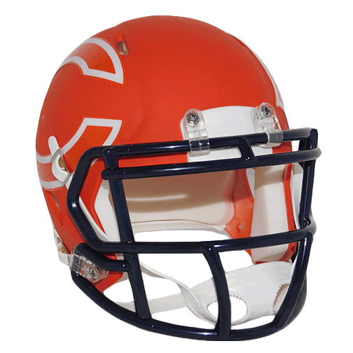 David Montgomery Autographed Chicago Bears Orange Amp Football Mini Helmet (JSA) - RSA