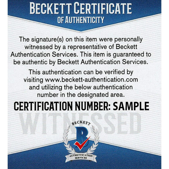 khalil mack signed 100th anniversary pro edition white football jersey (beckett certificate of authenticity