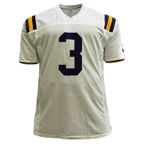 Odell Beckham Jr LSU Tigers College Autographed Football Jersey White RSA