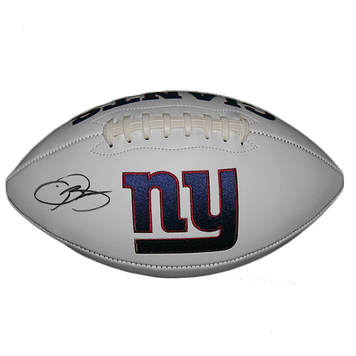 Odell Beckham Jr New York Giants Logo Autographed Full Size Football (JSA) - RSA
