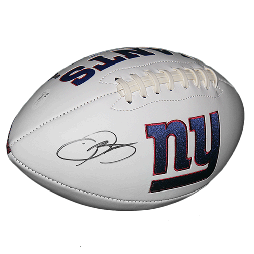 Odell Beckham Jr New York Giants Logo Autographed Full Size Football (JSA) - RSA