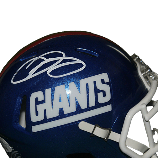 Odell Beckham Jr New York Giants Football Autographed Mini Replica SPEED Helmet (JSA) - RSA