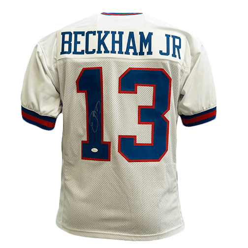 Odell Beckham Jr New York Giants Autographed Football Jersey Color Rush (JSA) - RSA