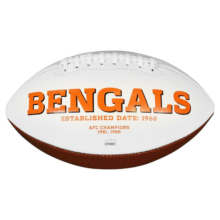 Ickey Woods Signed Cincinnati Bengals Official NFL Team Logo Football (JSA) - RSA
