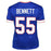 Cornelius Bennett Signed Buffalo Blue Football Jersey (JSA) - RSA