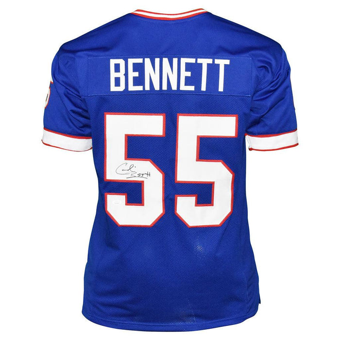 Cornelius Bennett Signed Buffalo Blue Football Jersey (JSA) - RSA