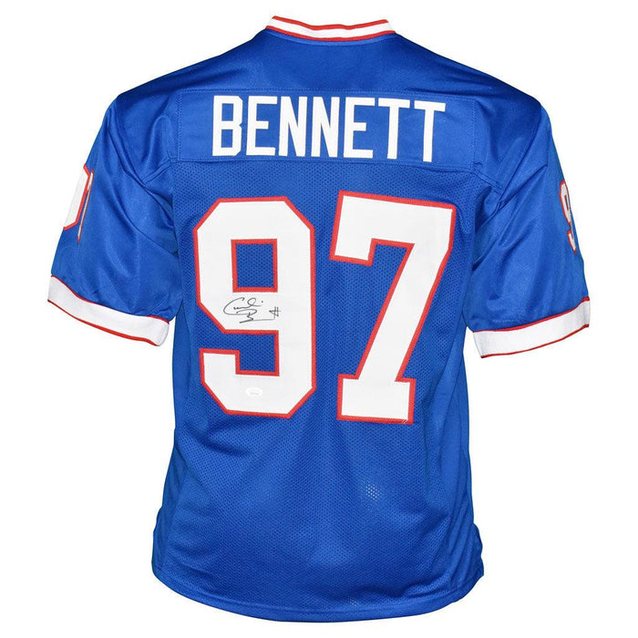 Cornelius Bennett Signed Buffalo Pro Blue Football Jersey (JSA) - RSA