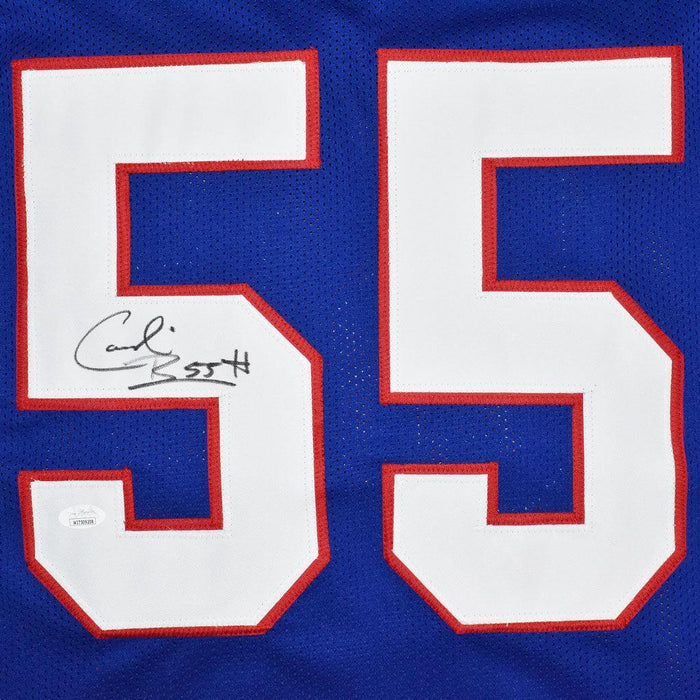 Cornelius Bennett Signed Buffalo Blue Football Jersey (JSA) - RSA