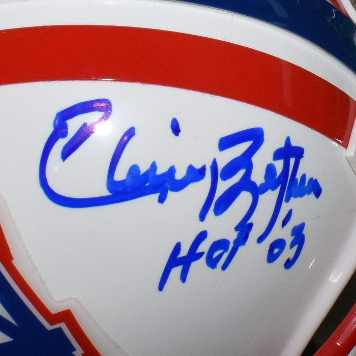Elvin Bethea Signed HOF 03 Houston Oilers Mini Football Helmet (JSA) - RSA
