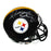 Jerome Bettis Signed Silver Ink Pittsburgh Steelers Mini Replica Black Football Helmet (JSA) - RSA