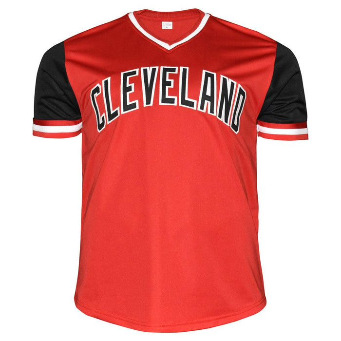 Shane Bieber Signed Not Justin Cleveland Red Baseball Jersey (JSA) - RSA