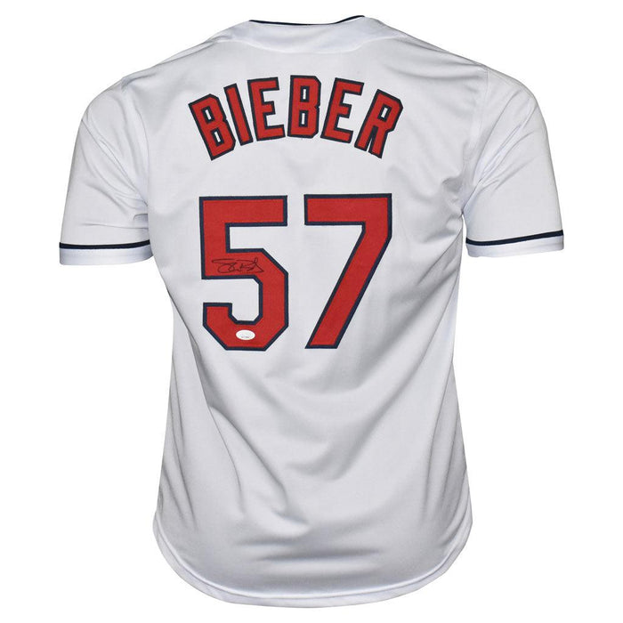 Shane Bieber Signed Cleveland White Baseball Jersey (JSA) - RSA
