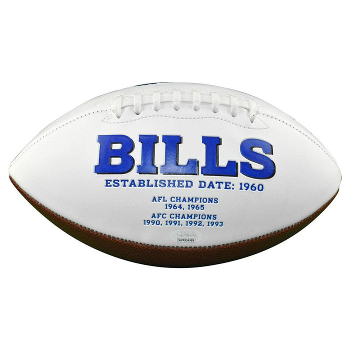 Joe DeLamielleure Signed HOF 03 Inscription Buffalo Bills Official NFL Team Logo Football (JSA) - RSA