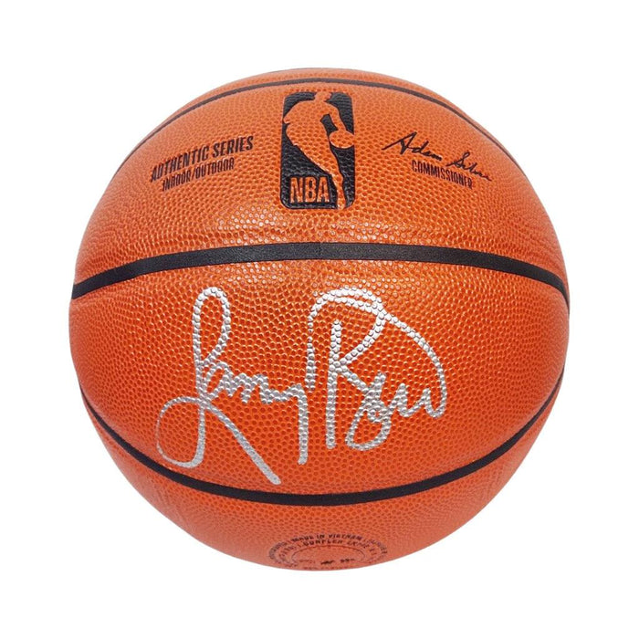 Larry Bird Signed Wilson NBA Authentic Series Basketball Silver Ink (J