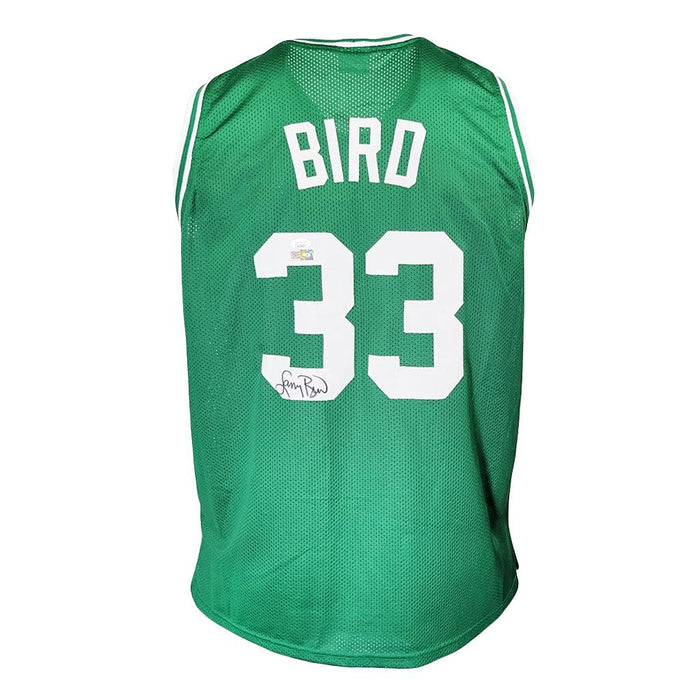 Larry Bird Signed Boston Green Basketball Jersey (JSA) - RSA