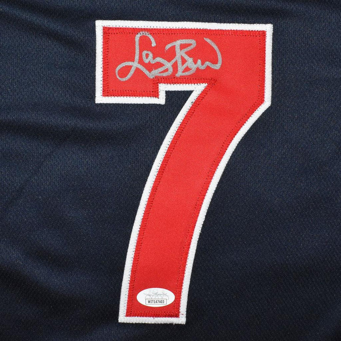 Larry Bird Signed USA Blue Basketball Jersey (JSA) - RSA