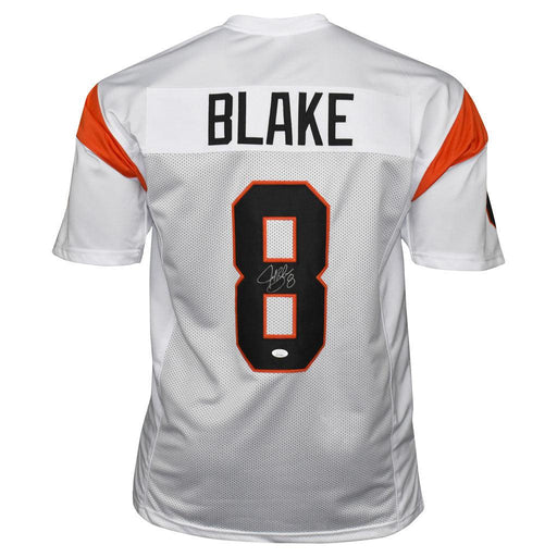 Jeff Blake Signed Cincinnati Pro White Football Jersey (JSA) - RSA